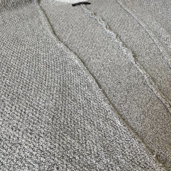 Brandy Melville Open Knit Long Sleeve Cardigan Light Gray - Picture 2 of 3